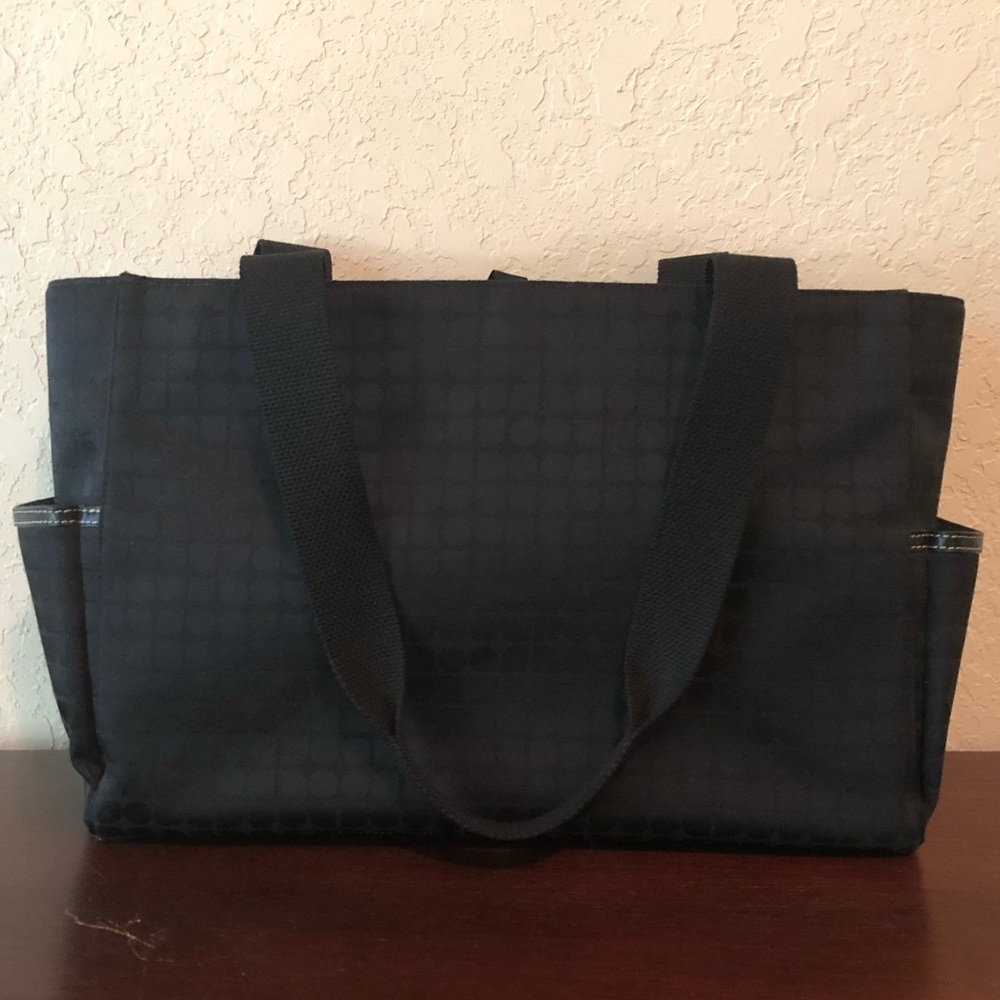 Kate Spade large black pattern diaper bag / tote